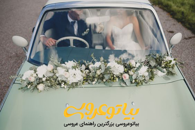 تزیین ماشین عروس ساده